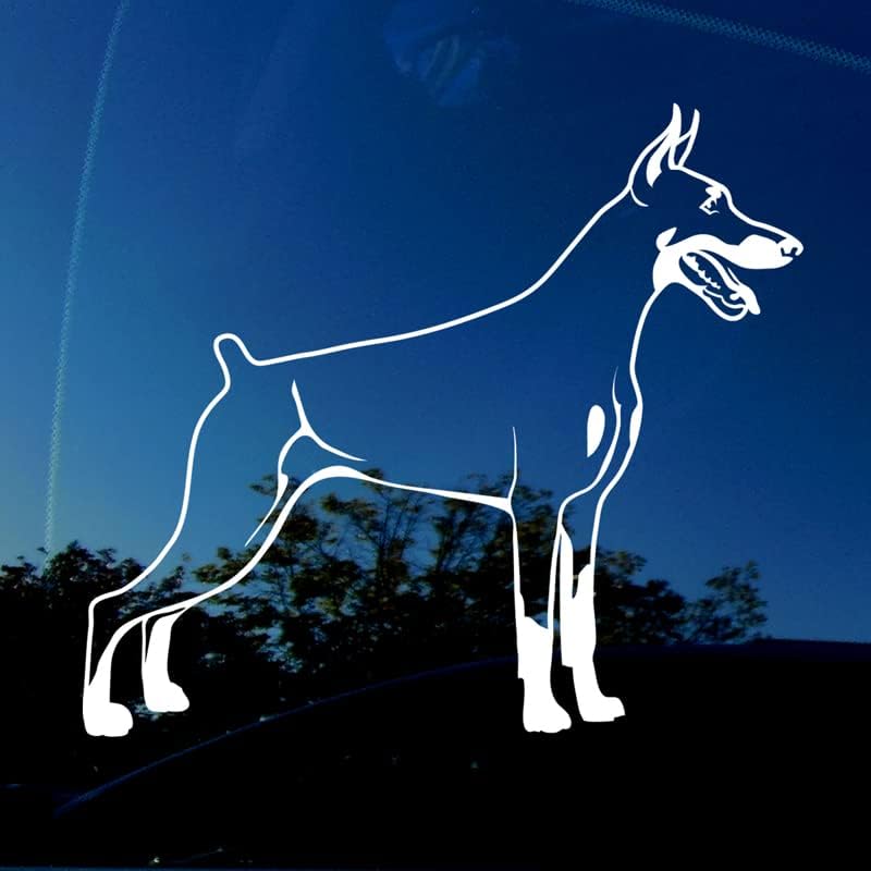 Doberman Köpek Lover - Doberman Pinscher vinil çıkartma-Dobie'mi Seviyorum-X Büyük-10 inç Arabalar / Kamyon / Pencereler