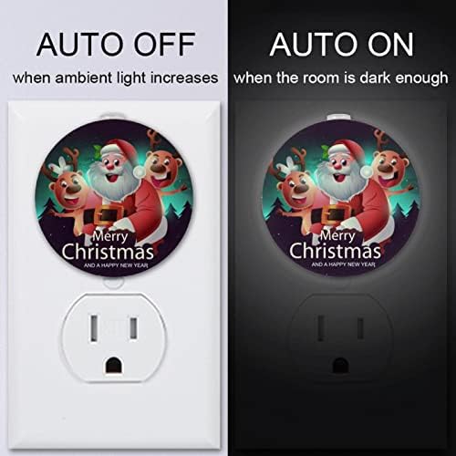 2 Paket Plug-in Gece Lambası LED Gece Lambası Alacakaranlıktan Şafağa Sensörü Çocuk Odası, Kreş, Mutfak, Koridor Noel