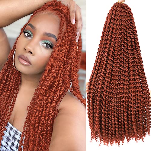 Tutku büküm saç 24 inç 7 paket siyah renk su dalgası tığ örgü sentetik saç uzantıları siyah kadınlar için (24 inç