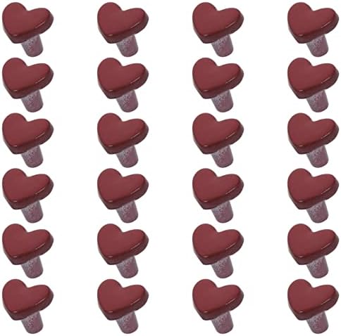 SEWACC 200 adet Şekil Mini Dekoratif Düğmeler Deri Bebek Vidalar Prim Screwback Çiviler Perçinler / Tırnak Kırmızı