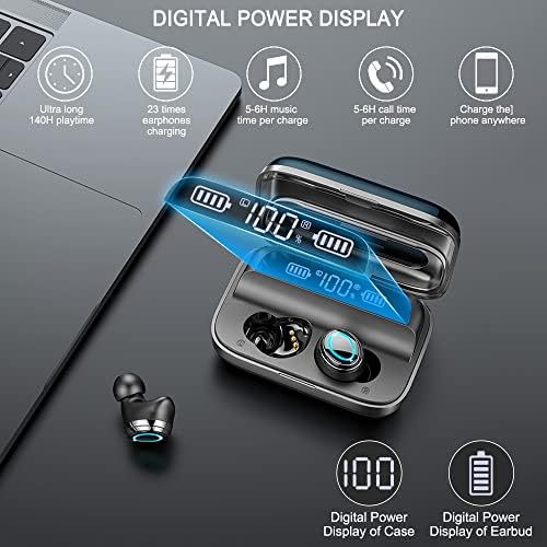 Motast Kablosuz Kulaklık, Bluetooth 5.1 Kulaklık 140H Çalma Süresi Bluetooth Kulaklıklar HiFi Stereo Gürültü Önleyici