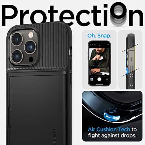 iPhone 14 Pro Max Kılıf için Tasarlanmış Spigen İnce Zırh CS (2022) - Siyah