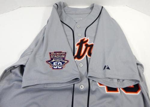 2015 Detroit Tigers Josh Zeid 40 Oyunu Yayınlandı Gri Forma 50 Sezon Yürüyüşü P 4-Oyun Kullanılmış MLB Formaları