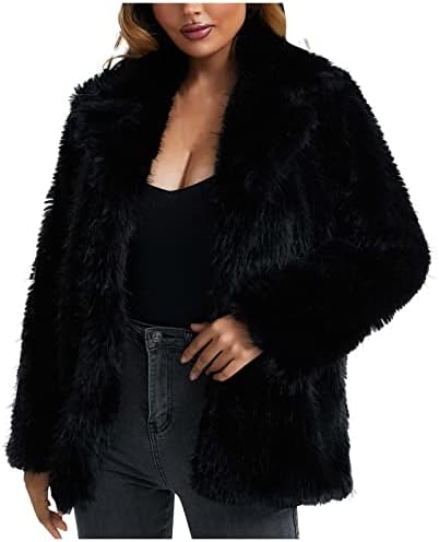 COKUERA kadın Moda peluş ceket Hırka Kış Sıcak Uzun Kollu Polar Zip Ceket Estetik Düz Renk Ceket Hırka
