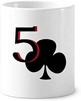 Mutluluk Kulübü 5 Poker Diş Fırçası Kalem Tutucu Kupa Cerac Standı Kalem Kupası
