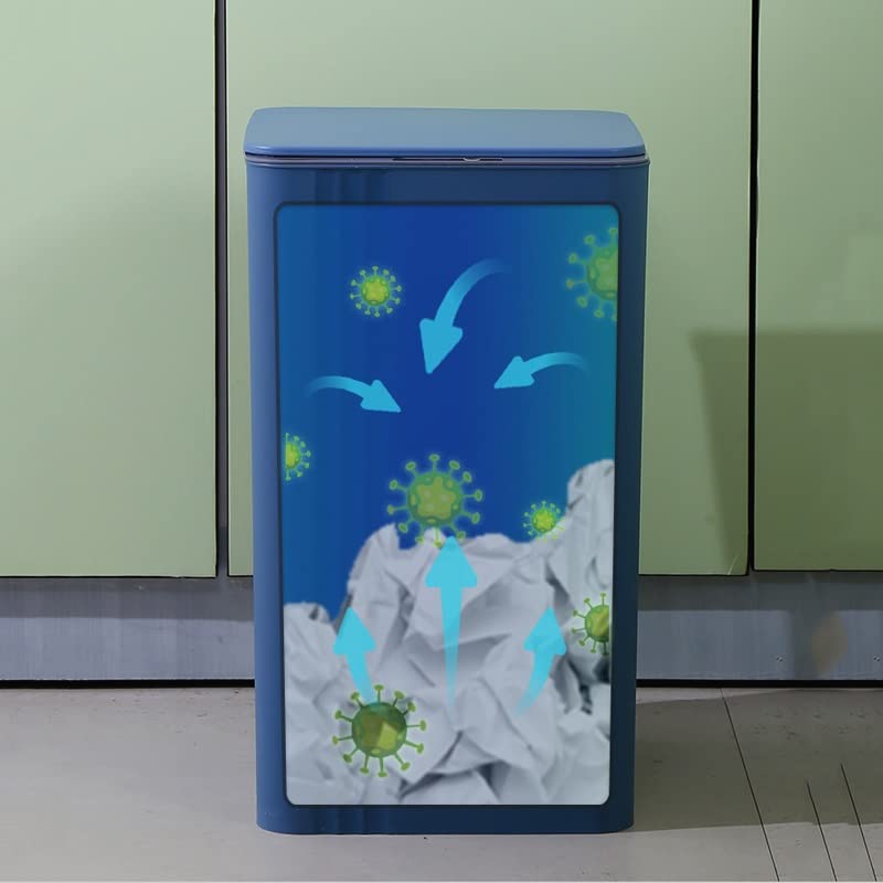 Yok sensörlü çöp kovası Büyük Kapasiteli Tuvalet Banyo çöp tenekesi Mutfak Otomatik İndüksiyon Kutusu kapaklı (Renk: