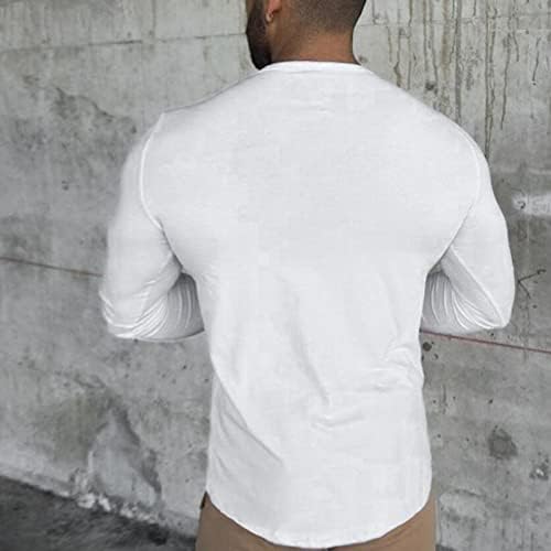 Erkek Kuru Fit Nem Esneklik Performans Uzun Kollu Streç Slim Fit Atletik Üst Temel Tasarlanmış pamuklu tişört