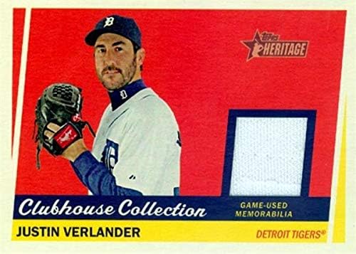 Justin Verlander oyuncu yıpranmış jersey yama beyzbol kartı (Detroit Tigers, Astros WS Şampiyonu) Topps Clubhouse