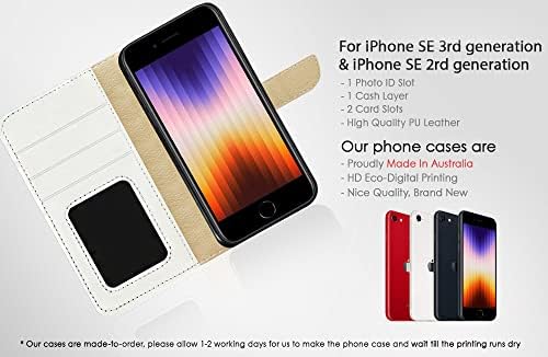 ıphone SE için 3rd 2022 / 2rd 2020, iPhone 8, 7, 6S, Tasarlanmış Flip Cüzdan Telefon Kılıfı, A24242 Yunus