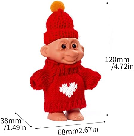TONKBEEY Mini Troll Bebek Çakmak Koruyucu Kılıf Sevimli Karikatür Çakmak Kapak Yün Kostüm ve Şapka Sigara Aksesuarı