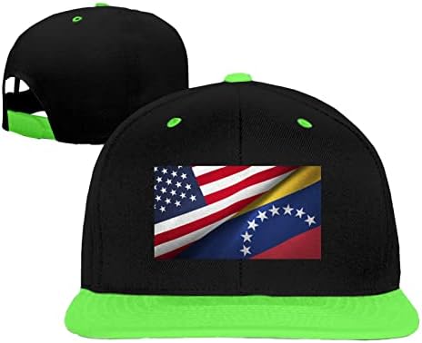 Venezuela Bayrağı ve ABD Bayrağı Hip Hop şapka Bisiklet Kap Erkek Kız Şapka Beyzbol Şapkaları