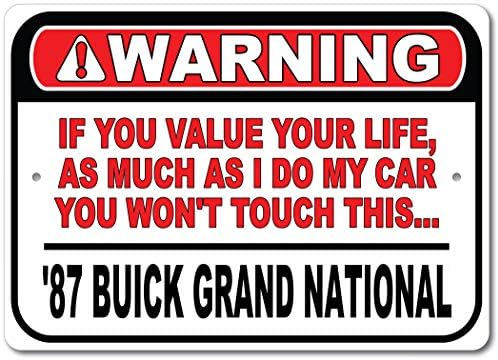 1987 87 Buick Grand National Arabama Dokunma, Metal Duvar Dekoru, Garaj İşareti, GM Araba İşareti-10x14 inç