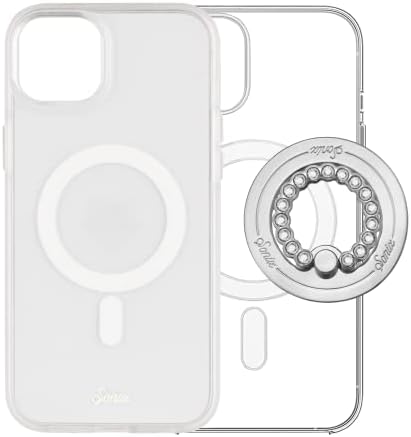 MagSafe iPhone 14 Plus için Sonix Şeffaf Kılıf + Manyetik Halka (Gümüş)