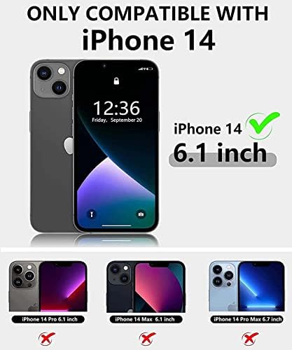 EKİNS Flip Timsah Doku Telefon Kılıfı Kılıf, Deri Folio Kickstand Kapak Apple iPhone 14 için Kılıf 6.1 inç 2022 Aramaları
