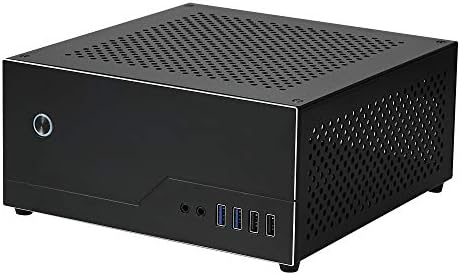 Goodisory SR01 Alüminyum Mini-ITX HTPC Yumuşak Yönlendirici Bilgisayar Kasası Desteği 6 COM Bağlantı Noktası (Siyah)