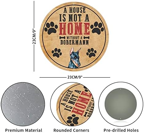 Yuvarlak Metal İşareti Plak Bir Ev Köpeksiz Bir Ev Değildir Komik Köpek Kapı Askısı İşareti Alaycı Köpek Söyleyen