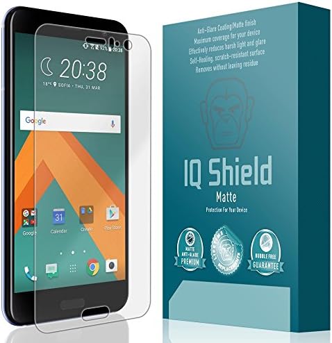 HTC U11 (HTC U 11) Parlama Önleyici Kabarcık Önleyici Film ile Uyumlu IQ Shield Mat Ekran Koruyucu