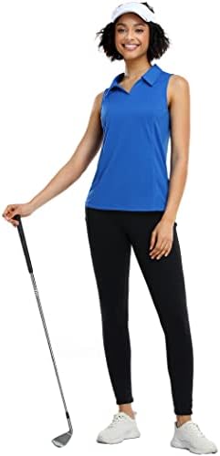 COOrun kadın Golf polo gömlekler Kolsuz Hızlı Kuru Tenis T-Shirt Hafif V Yaka Yaka Tank Top