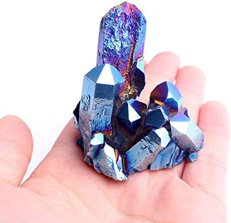 SEEWOODE AG216 1 adet Yeni Derin Mavi Elektroliz Vug Kristal Kuvars Numune Galvanik Kristal Kümeleri Dekorasyon Hediye