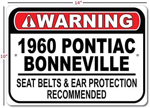 1960 60 Pontiac Bonneville Emniyet Kemeri Önerilen Hızlı Araba İşareti, Metal Garaj İşareti, Duvar Dekoru, GM Araba