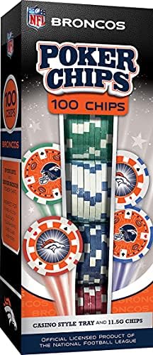 Başyapıtlar NFL Unisex-Yetişkin 100 Parçalı Casino Tarzı Poker Fişleri