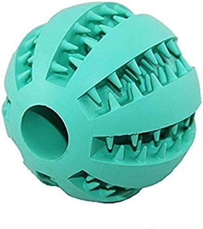 Leeaw Köpek Topu Yumuşak Kauçuk Eğitim Oynarken Çiğnemek Oyuncaklar Diş Temizleme Topları, Mavi