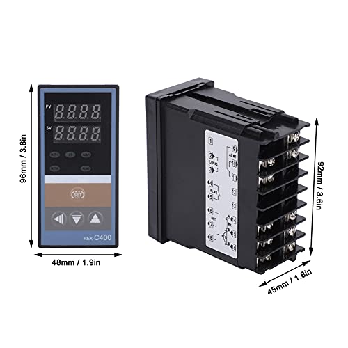 Fafeıcy REX-C400FK02-MxDA Dijital sıcaklık kontrol cihazı 220VAC, 1~999℃/33.8~1830.2℉ Ev, Endüstriyel, Termostat için