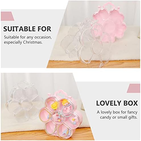 Kisangel 3 adet Plastik Takı Organizatör Kutusu Çiçek Şekli Takı Ekran saklama kutusu Boncuk Sanat El Sanatları Tutucu