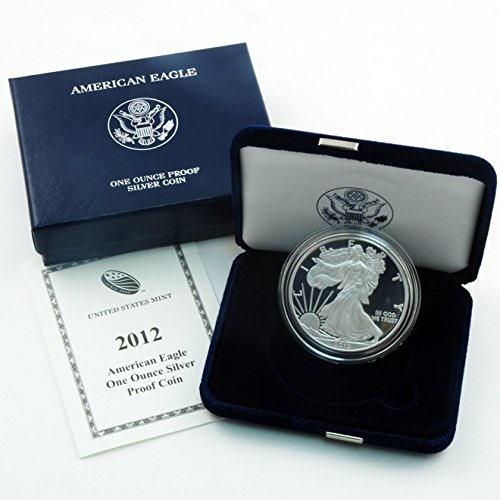 2012 W Gümüş Kartal 2012 W 1 oz Korumalı Gümüş Amerikan Kartalı (Kutu ve COA olmadan) 1 $ Korumalı ABD Darphanesi
