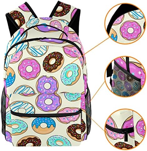 Buzlu Çörek Desen Sırt Çantaları Erkek Kız Okul Kitap Çantası Seyahat Yürüyüş Kamp Sırt Çantası Sırt Çantası