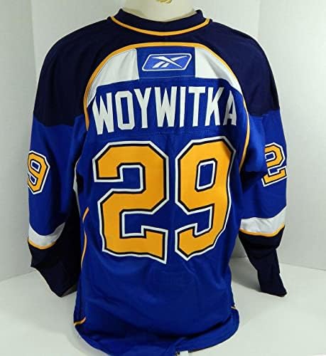 Louis Blues Jeff Woywitka 29 Oyun Mavi Forma DP12170 Yayınladı - Oyun Kullanılmış NHL Formaları