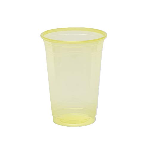 Kuyruklu Yıldız Renkleri Plastik Parti İçme Bardağı, 16 Ons, Güneş Sarısı (500 Adet)