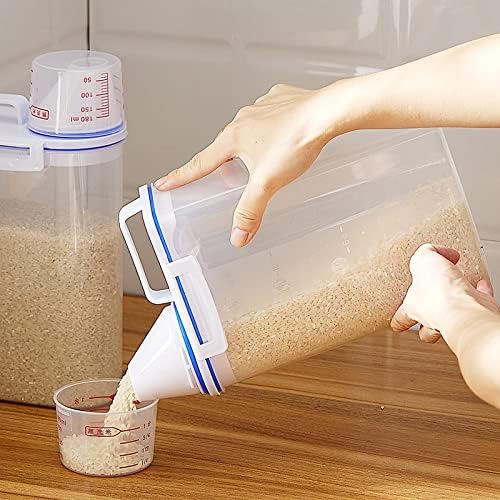 2 ADET Şeffaf Tahıl can Plastik Mutfak Mühürlü can Pirinç Kova Depolama Tankı Beş Tahıl Saklama Kutusu