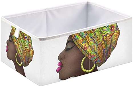 Afrikalı Kadın saklama sepetleri Raflar için Katlanabilir Katlanabilir saklama kutusu Kutuları Kumaş Kutuları Küp