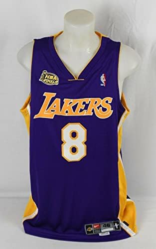 Kobe Bryant İmzaladı 1999-00 Los Angeles Lakers Maçı Final Forması Yayınladı PSA DNA İmzalı NBA Formaları