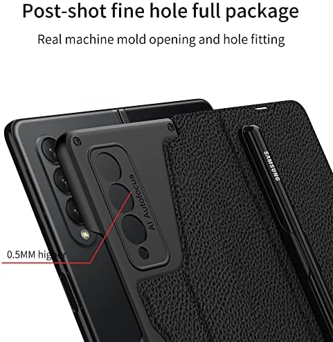 ALLUPS Cüzdan Çevir Deri samsung kılıfı Galaxy Z Kat 3 4 5G telefon kılıfı ile Çıkarılabilir Kalem Kart Yuvası Tutucu