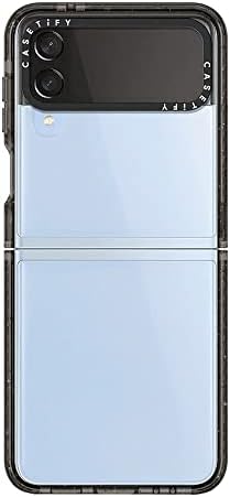 Samsung Galaxy Z Flip 4 için CASETiFY Darbeye Dayanıklı Kılıf-Şeffaf Siyah