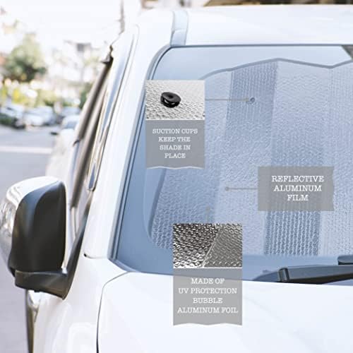 Gümüş Araba Katlanabilir Güneş Gölge-Bölge Tech Premium Kalite Akordeon Metalik Yansıtıcı Araba Güneş Gölge