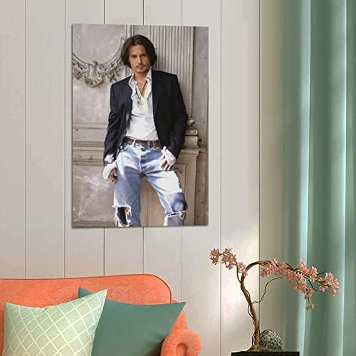 KÖTÜ Johnny Depp Tuval sanat posterleri ve Duvar sanat resmi Baskı Modern Aile yatak odası dekoru Posterler 12x18