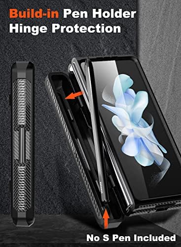 Galaxy Z Fold 4 için WİNTONG Kılıfı S Kalem Tutuculu Kılıf [Menteşe Koruması], Kickstandlı Kılıf [Metal Yükseltilmiş