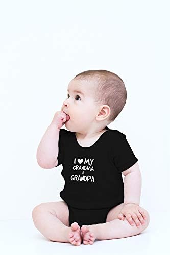 CBTwear Büyükannemi ve Büyükbabamı Seviyorum-Büyükbabalar Tarafından Şımarık-Sevimli Bebek Tek Parça Bebek Tulumu