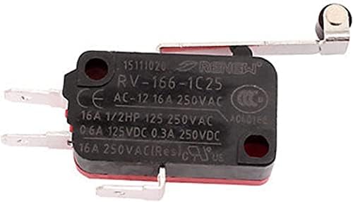 SHUBIAO Mikro Anahtarları 5 Adet RV-166-1C25 Mikro Limit Anahtarı Aktüatör Tipi Uzun Silindir Kolu Kolu (Renk : OneColor)