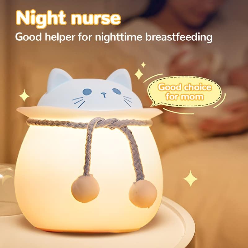 Çocuklar için RQUKWRD Gece Lambası, Sevimli Küçük Arı Gece Lambası, Dokunmatik Sensörlü Bebek Yatak Odası Lambası,