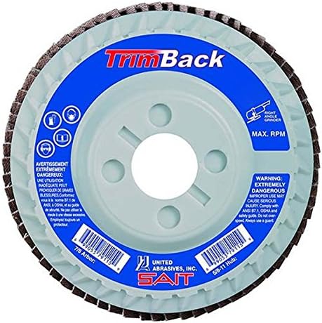 Birleşik Aşındırıcılar SAİT 70857 Trimback Flap Disk T27 5 x 7/8 36x, 10'lu paket