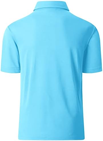 V VALANCH golf gömlekleri Erkekler için Kısa Kollu Baskılı Nem Esneklik polo gömlekler Spor Tenis Gömlek