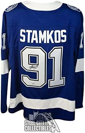 Steven Stamkos İmzalı Tampa Bay Yıldırım Mavisi Fanatik Forması-Fanatikler-İmzalı NHL Formaları