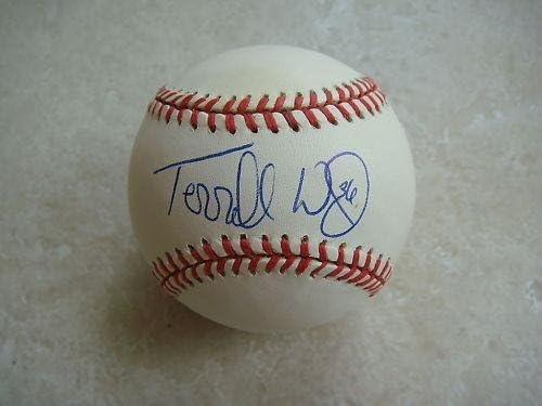 Terrell Wade Braves / rays İmzalı Resmi N. l. Ball Coa İmzalı Beyzbol Topları