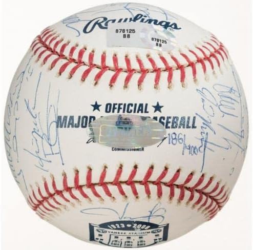 2008 New York Yankees Takımı Beyzbol İmzaladı Derek Jeter Mariano Rivera Steiner - İmzalı Beyzbol Topları