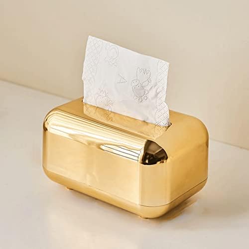 KLHHG Altın Doku Kutuları Depolama Peçete Tutucu Mutfak kağıt peçete Kutusu OrganizerDesktop Doku Tutucu (Renk: Altın)