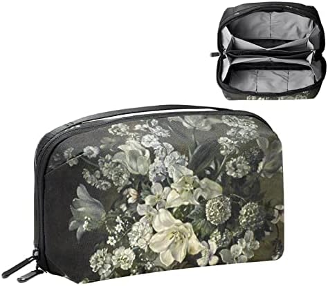 Makyaj Çantası Suluboya Paris Eyfel Kulesi Gül Çiçek makyaj çanta düzenleyici Seyahat Zip makyaj çantası Küçük Kozmetik